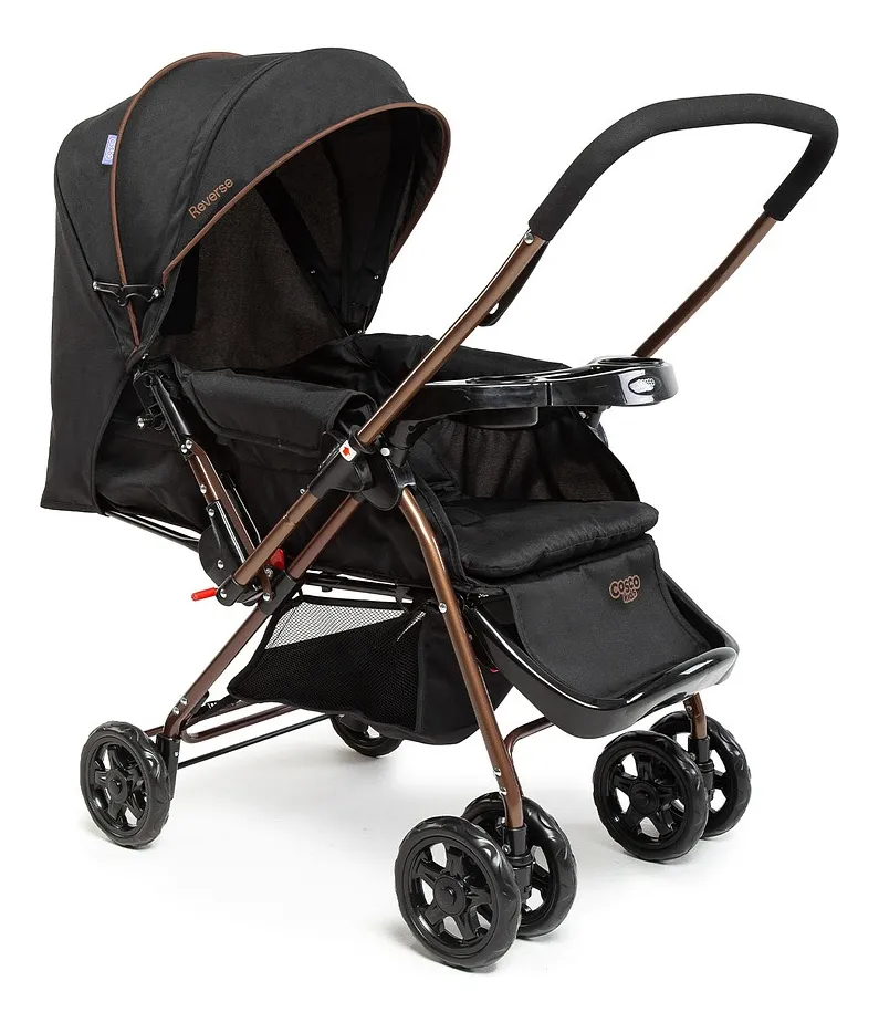 Carrinho de bebê para recém nascido, Cosco Travel System aberto